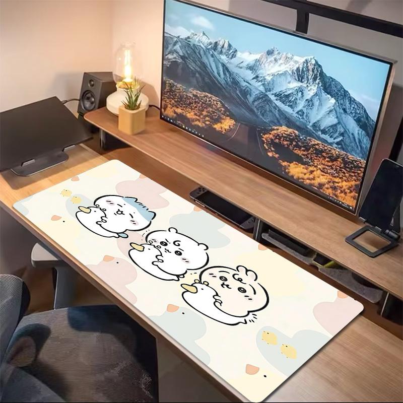 Usagi Print Cushion Non-slip Laptop Tablet Big Mousepad XXL Mat Mini PC Playmat With Lock edge