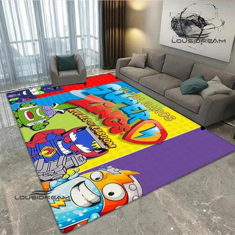 Cute cartoon Super Zings printed carpet Non -slip carpet Yoga mat door mat photography props kitchen mat area rug birthday gift