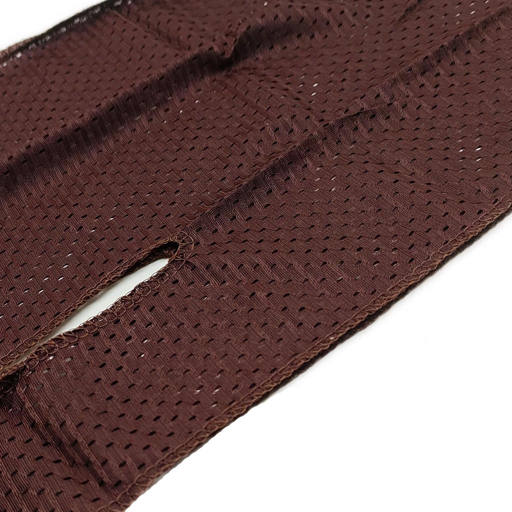Trifong Durag Brown Mesh Fabric Quick Dry Breathable Summer Bandana Hip Hop Dance Waves Cap Doo-rag Hiphop Costume Dance Costume Rapper BureI Dance