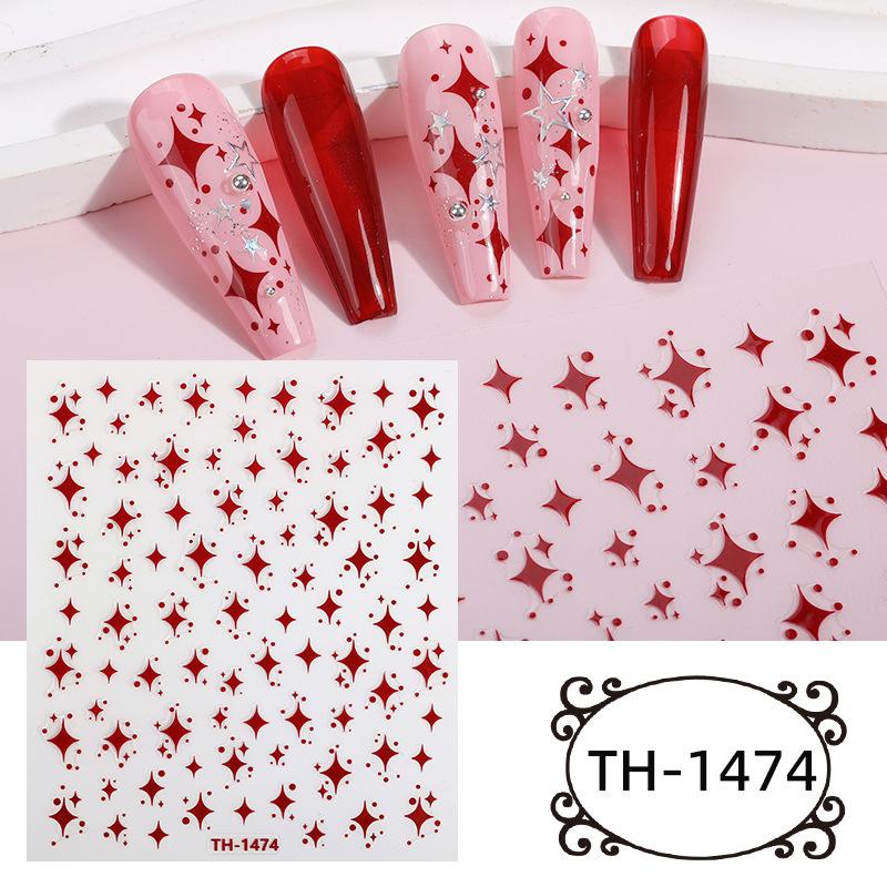DIY Shiny Star Nail Art Sticker Adhesive Nail Art Star Nail Decal