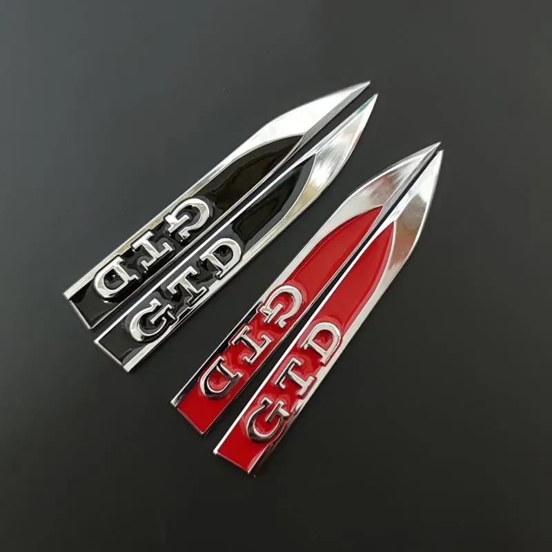2pcs X Metal GTD GLI GTI R Side Fender Badge Emblem Sticker for Suit G-OLF 5 6 7 MK7 MK4 MK5 MK6 Car Styling Accessories
