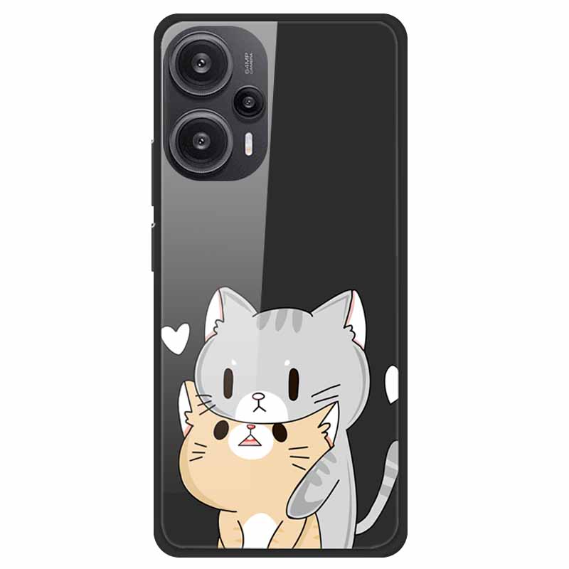For Xiaomi Poco F5 5G F5Pro Case Luxury Tempered Glass Soft Bumper Phone Cover for POCO F5 Pro 2023 Fundas on PocoF5 Painted