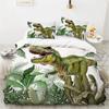 Cartoon Dinosaurus Beddengoed Set Kindercadeau Volledige Maat Dekbedovertrek Kussensloop 2/3-delig Queen Dubbel King Slaapkamer Huisdecoratie