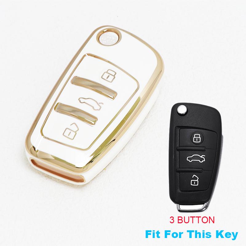 Fashion TPU For Q5 A6 S6 A7 C6 R8 A1 A3 Q3 A4 A5 B6 B7 B8 8P 8V 8L TT RS Sline Auto Keyless Protector Car Key Case Cover