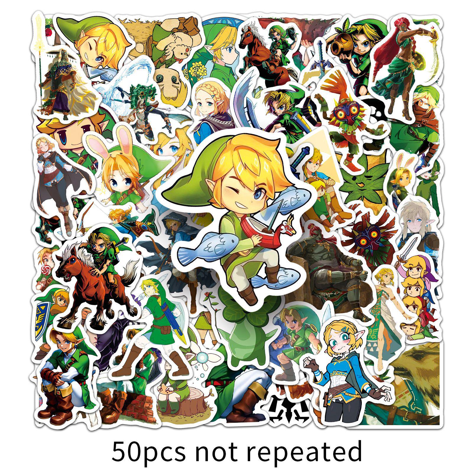 50 The Legend of Zelda Character Stickers for Decor and Stationery