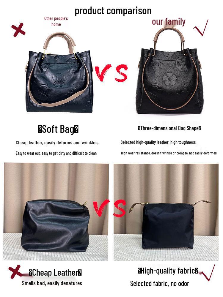 Damenmode Prägetasche: High-End, Großvolumiger Eimer-Stil für Mutter und Kind