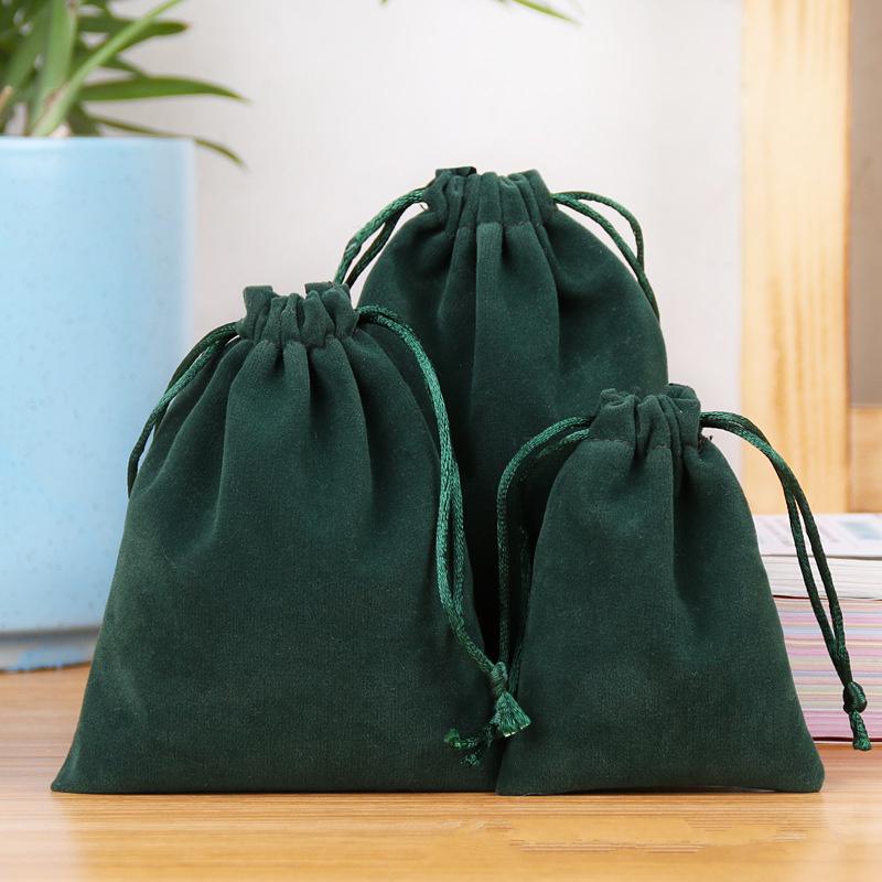 100 Pcs/Lot Velvet Drawstring Wedding Bags Gift Fabric Package Various Colors Samll Size Jewelry Pouches For Christmas Party