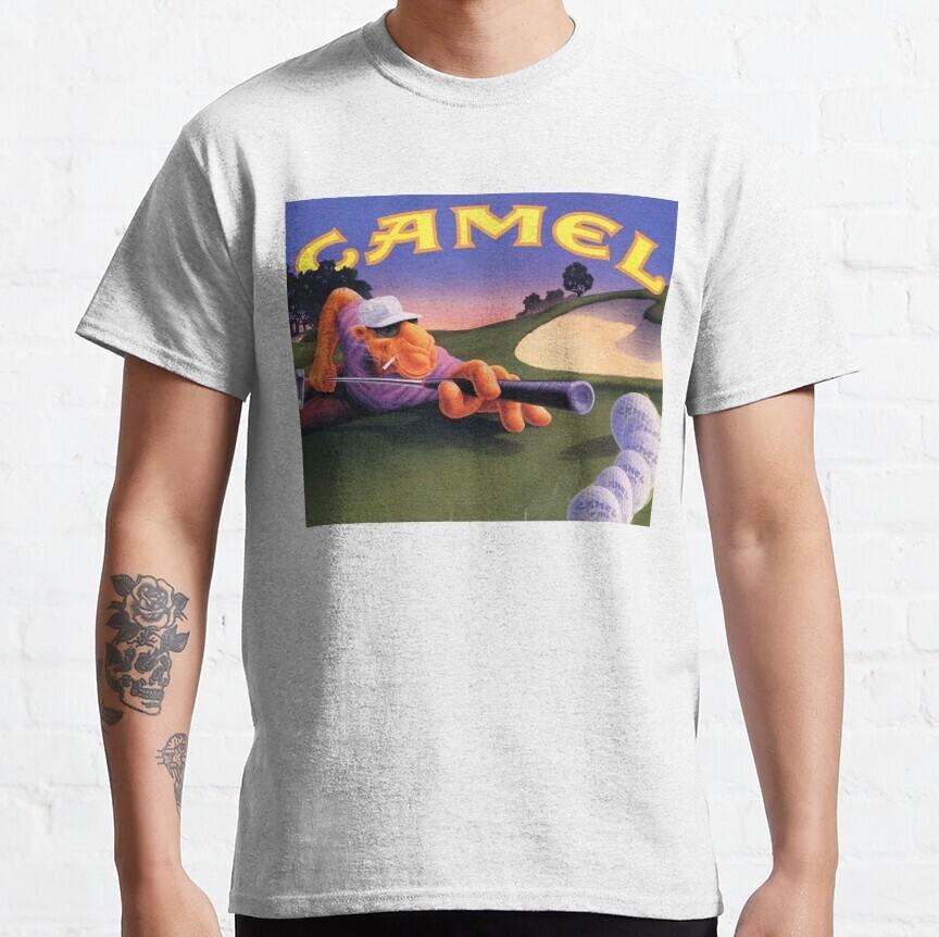 

HOT Vintage Joe Camel Golf Billiards Ad Classic T-shirt Size S-5XL Unisex T-Shirt L
