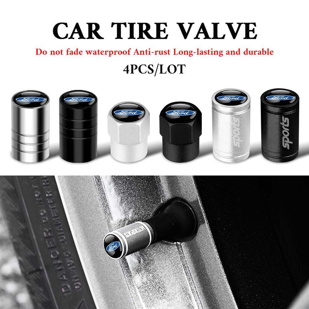4Pcs Car Styling Wheel Tire Valves Cap Dustproof Cover Accessory For Ford Mustang Foose Explorer Mondeo Shelby Fiesta Focus TT6
