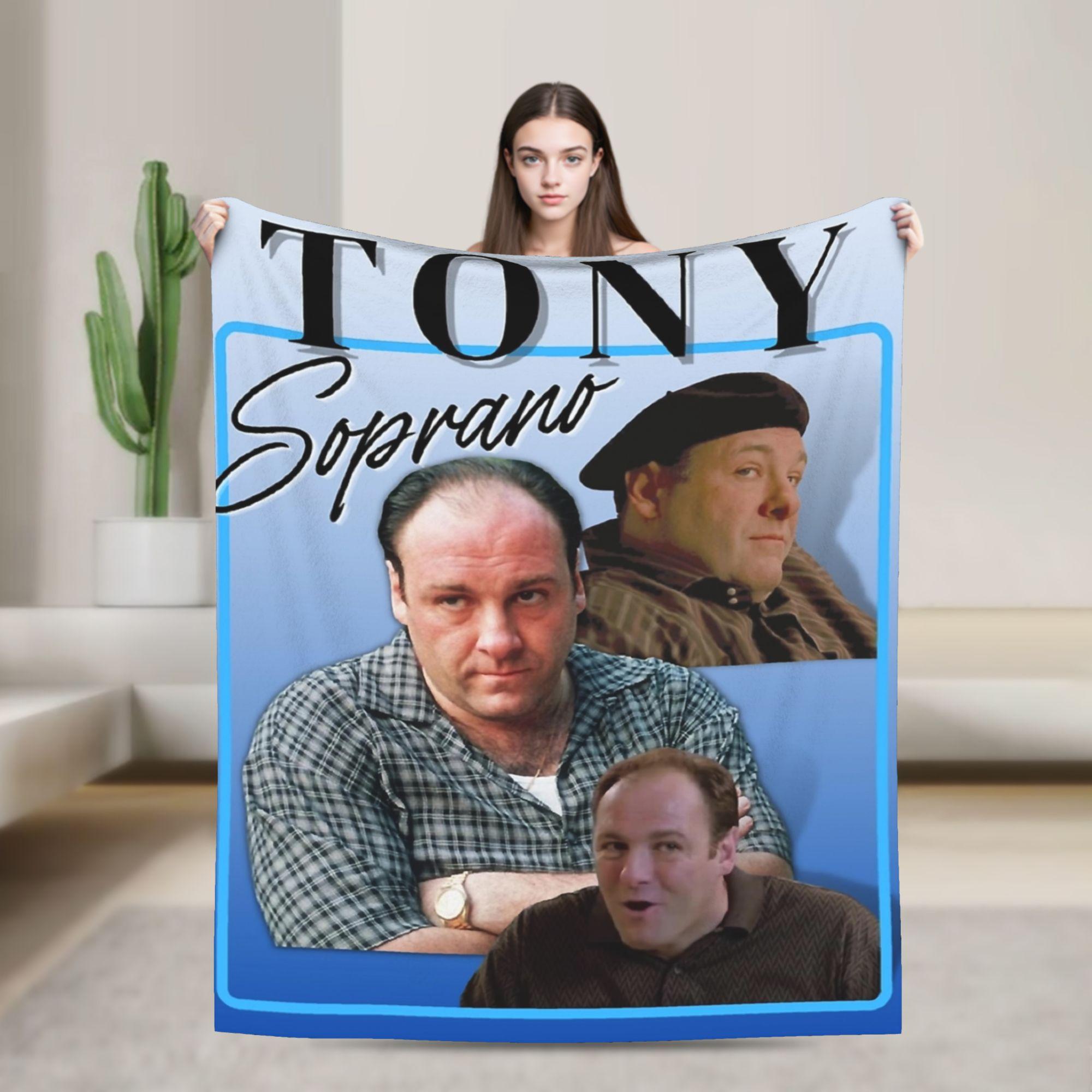 Crime Drama Tv Tony Soprano Flannel Blankets Soft Warm Throw Blanket for Couch Chair Camping Aesthetic Bedspread Sofa Bed Cover 75x90cm