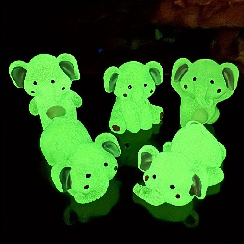 Luminous Elephant Resin Ornament DIY Jewelry Micro Landscape Desktop Decoration Keychain Pendant Pendant