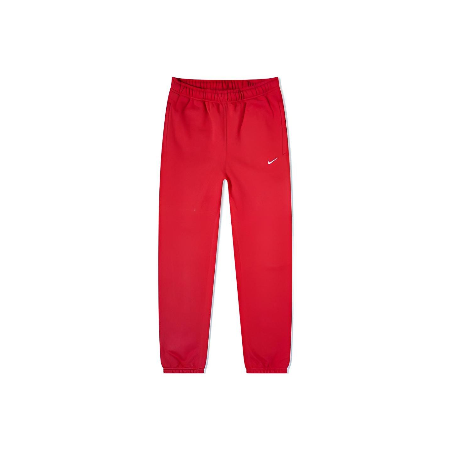 Nike Lab Logo Vintage Classic Fleece Joggers Men Bottoms Red CD6394-687 M