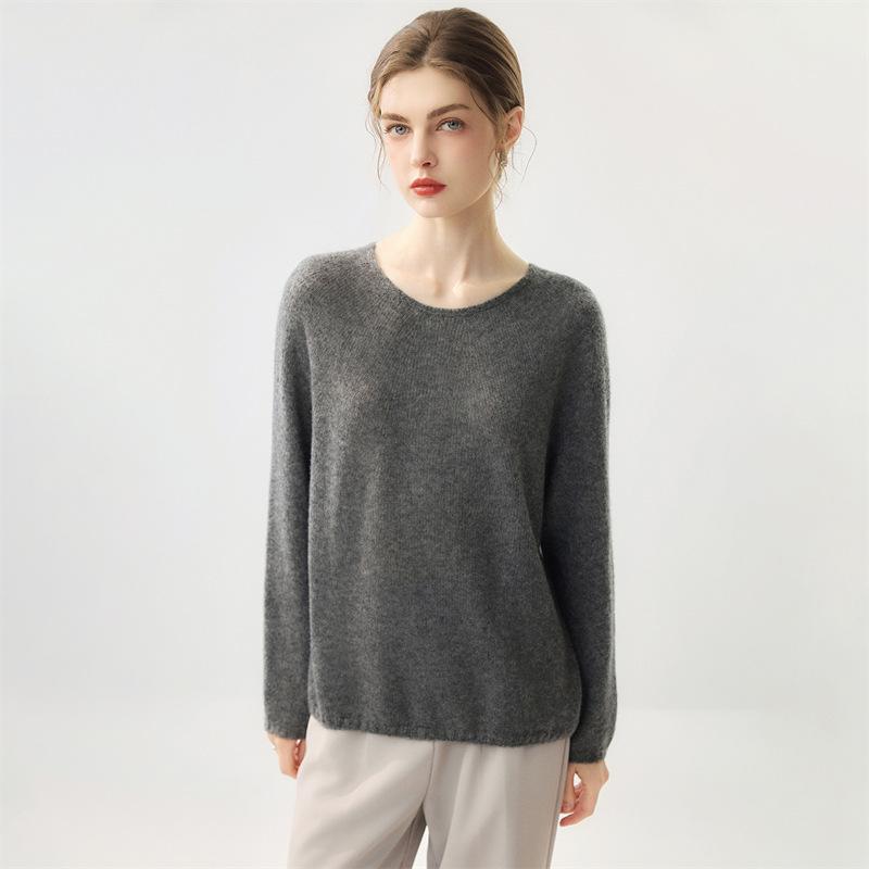 Lekasha Women's Cashmere Goat Wool Loose Knit Sweater
