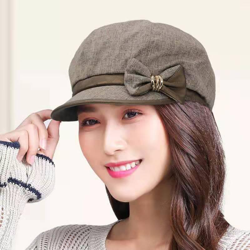 Face-Slimming Women's Beret: Loose Fit, Short Brim Newsboy Painter Hat for Spring & Autumn
