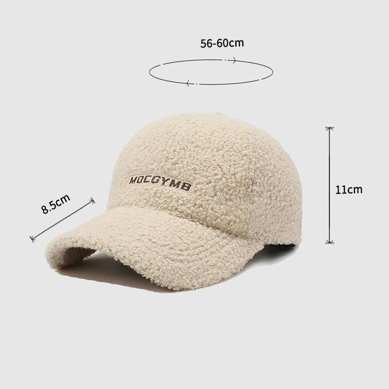Cashmere Hat Women's Autumn Winter Warm Baseball Cap Men Embroidered Letter Cap