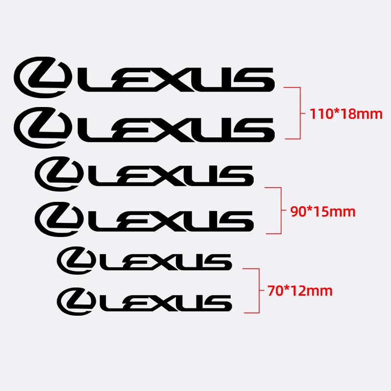 GEFF2 6pcs Car Brake Caliper Stickers Heat Resistant Waterproof Decal For Lexus GS GX IS LS LX NX RX RX270 Ct200h IS250 ES 220D IS300