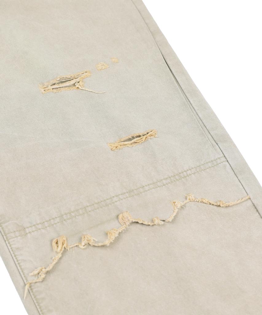 XTONZ Xp325 Grunge Layered Washed Cotton Pants (Beige)