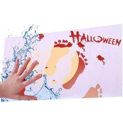 40*70cm Halloween Dekoration Lustige Rutschfeste Badematte Blutige Angst Fußabdruck Zuhause Badezimmer Teppich Farbwechselnder Badezimmerteppich