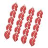 20Pcs Red Lip Rhinestones Resin Crystal Hot Diamond Pattern Clothing Decoration DIY Accessories