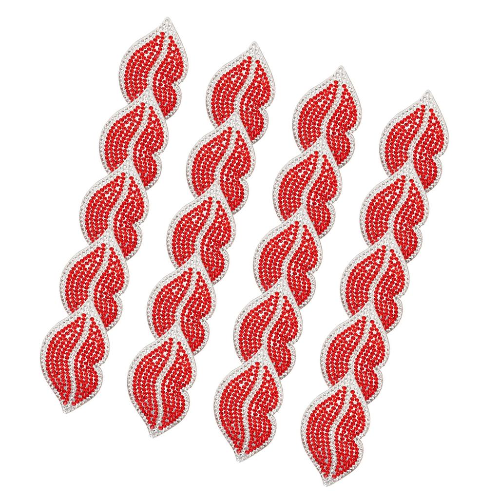 20Pcs Red Lip Rhinestones Resin Crystal Hot Diamond Pattern Clothing Decoration DIY Accessories