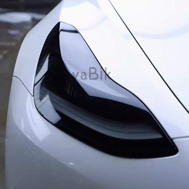 PPF Headlight & Taillight Film For Tesla Model 3 2016- Black Transparent Anti-scratch Self-healing TPU Protection Stickers