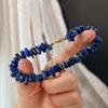 Retro Natuurlijke Lapis Lazuli Kiezel Armband Dames Sfeervolle Armband