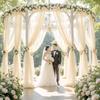 Wedding Arch Draping Fabric Wedding Drapes Drapes for Backdrop Sheer Fabric Drapes Decorations Curtains Reception Ceremony Party