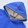 Children's Fall and Winter Long-sleeved Hooded Warm Sweatshirt in Small and Medium Children Solid Color Pullover Sports Tops