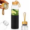 Glass Bottle For Drinks Water Juice Lemonade Cocktail Smoothie Water Bottle 0.6L