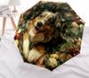Christmas dog, automatic folding umbrella, portable and foldable design, 8 ribs, a Christmas or birthday gift.
