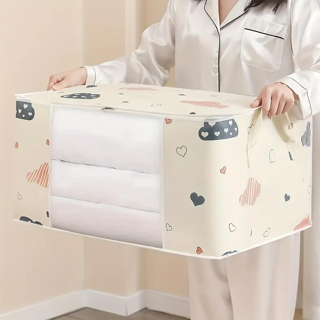 High qualityLarge Capacity Storage Bags for Bedding, Blankets, And Toys with a Transparent Window; Foldable And Portable Storage Bags Made of