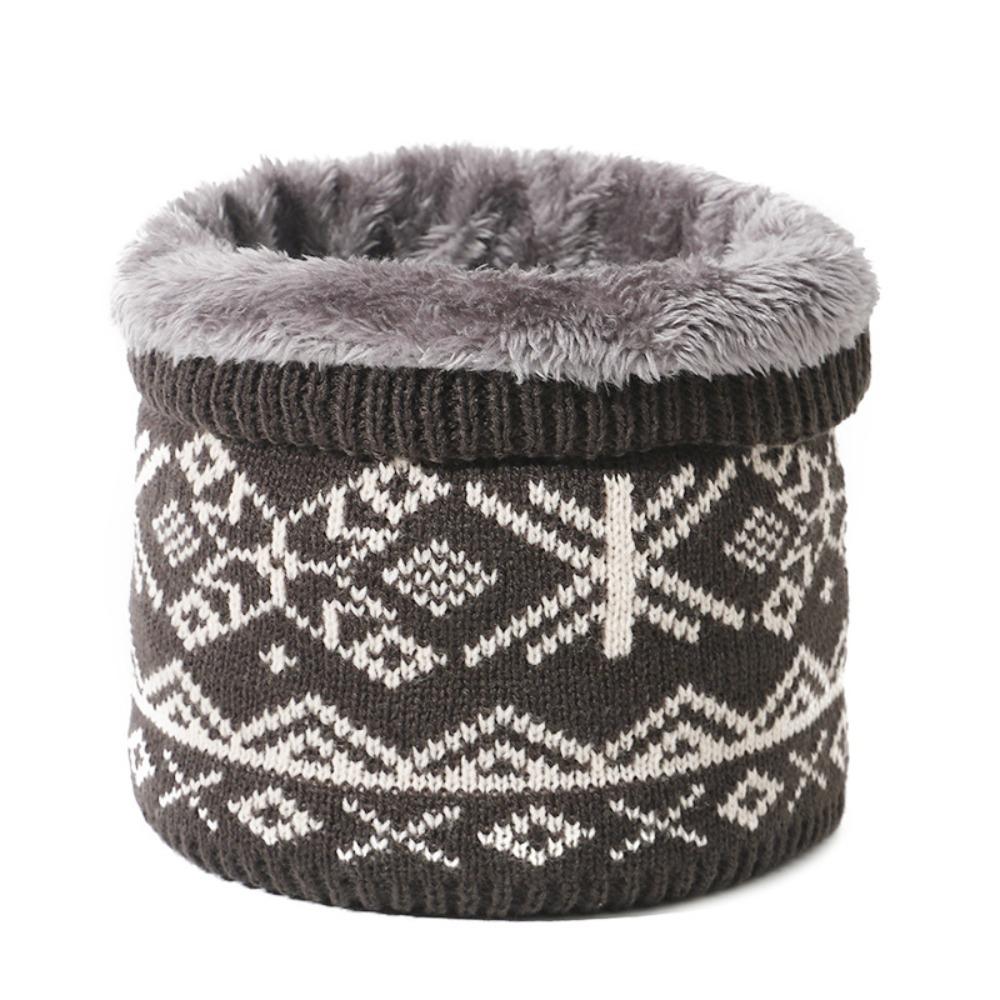 Plush Neck Scarves Thickened Lining Pullover Cap Fashion Sport Scarf