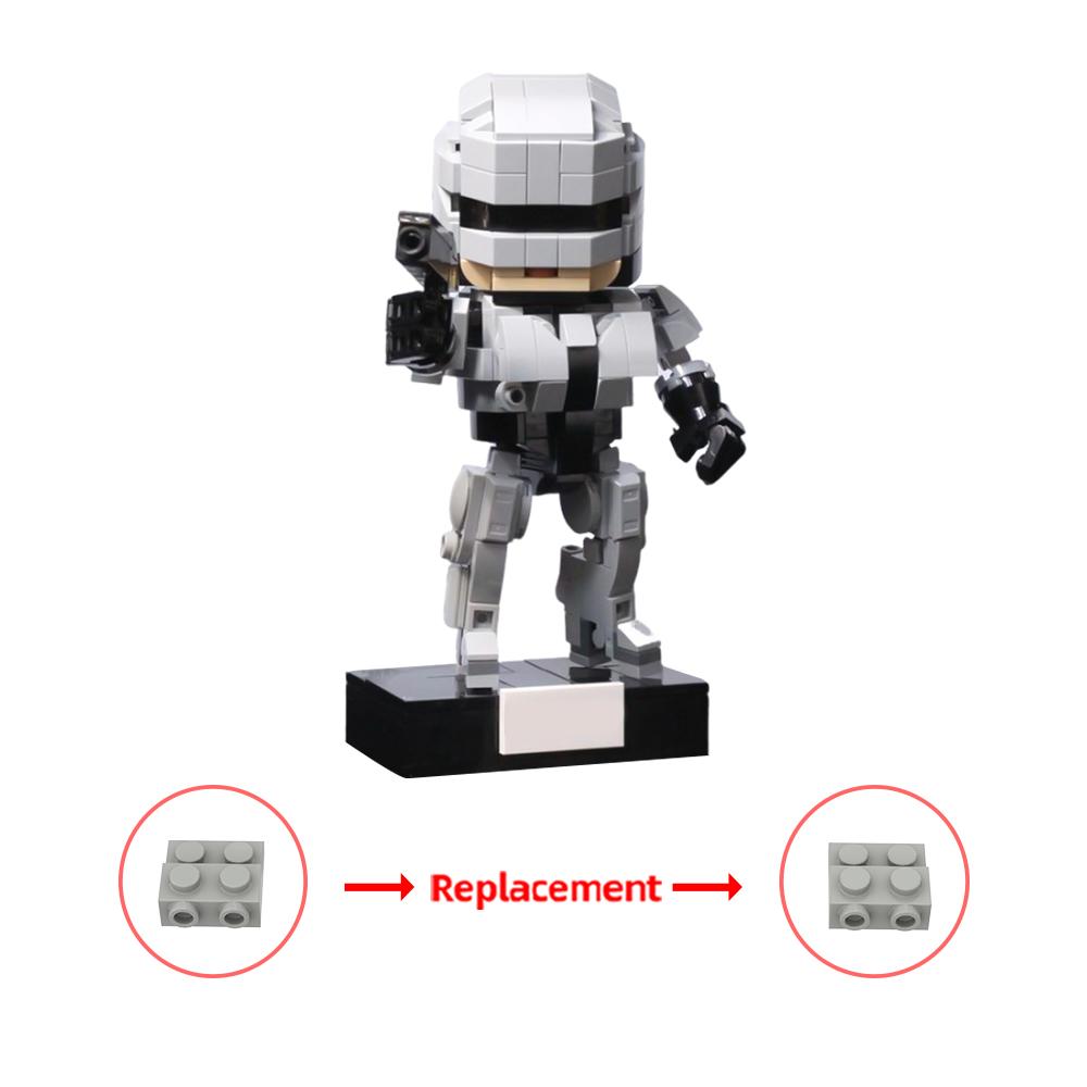 Gobricks MOC Robocop Roboter Bausteine Filmfigur Mechanischer Kriegspolizist Konstruktionsbausteine Lernorientiertes Spielzeug Geschenke