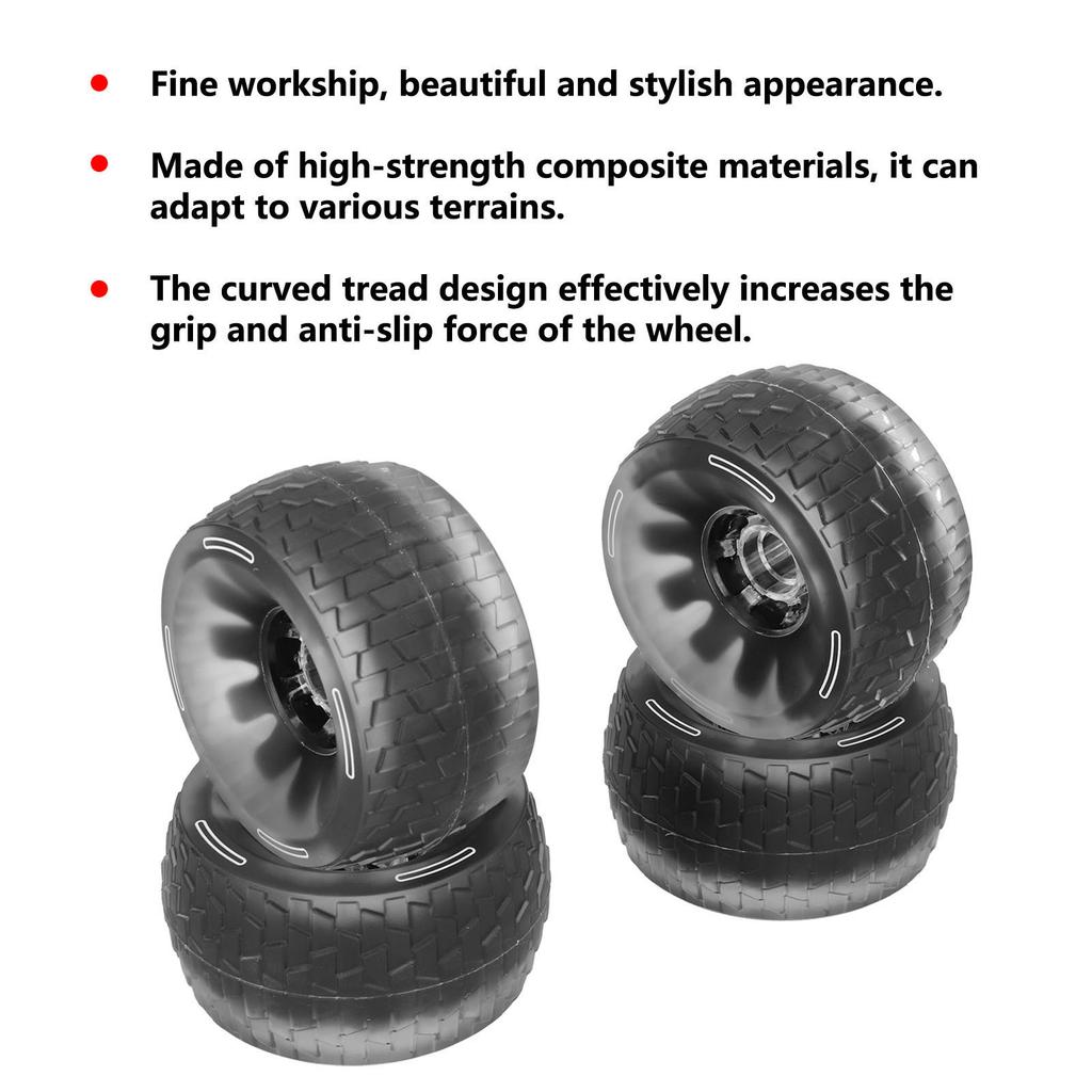 120mm Electric Skateboard Wheels PU Filling Damping Longboard Wheel Impact Resistance