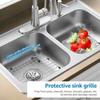2Pcs Sink Grid Stainless Steel Sink Protectors Drainage Racks Kitchen Sink Protector with Rubber Padded Feet for Kitchen Gadgets
