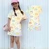 Girls Loose Fit Short Sleeve Dress Lightweight Round Neck Casual Animal Print Summer Dress for Children Comfortable Daily Wear