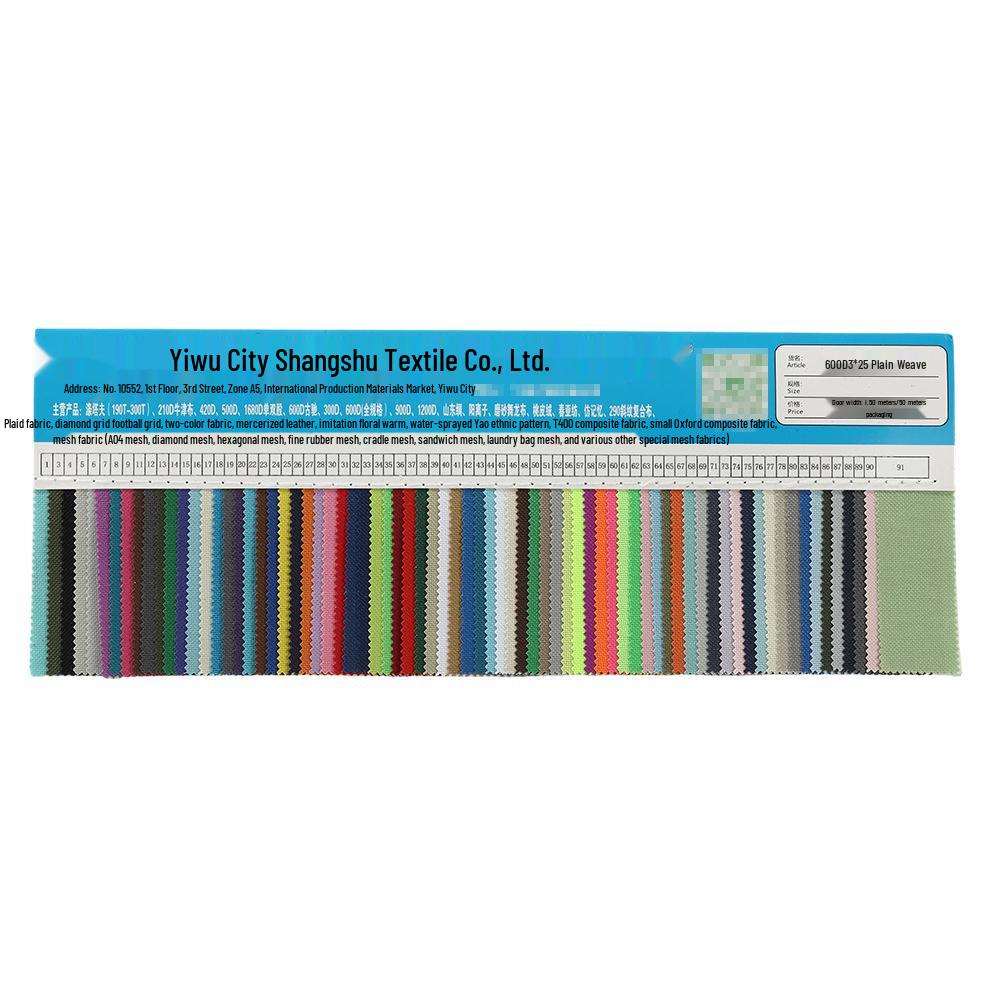 

Waterproof 600D PVC Twill Oxford Fabric, Multi-color & Wear-resistant for DIY Bags, Tents & Outdoor Use.