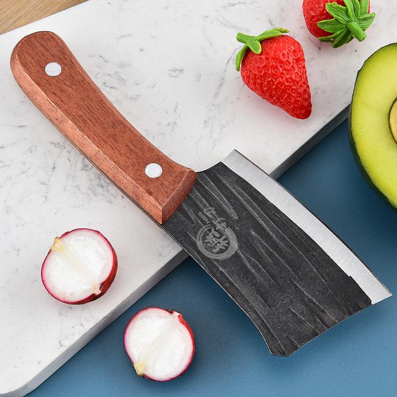 Mini kjøkkenkniv i rustfritt stål - Bærbar for hybler og utendørs, Perfekt for grønnsaker og kjøtt.