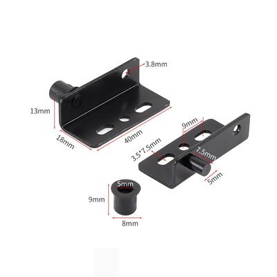 Iron Right Angle Pivot Hinge Set For Wooden Doors Furniture Cabinets Installation With Screws Plastic Covers