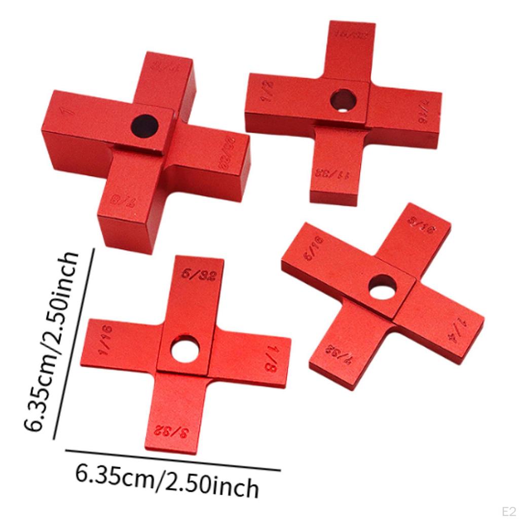 4Pcs Setup Blocks Measurement Tools Convenient Back Milling Function Accessories Table Saw Depth