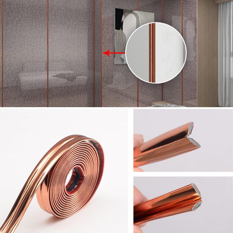 1M Self-Adhesive Wall Corner Decor Strip Waterproof Anti-collision Wall Sticker Internal External Corner Decor Strip Home Decor