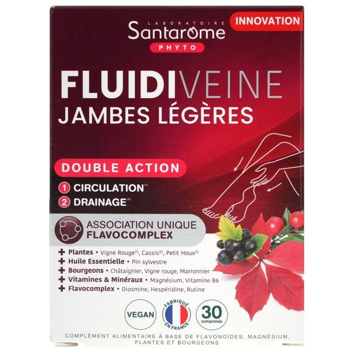 Santarome Rouge Fluidiveine Jambes Légères Triple Action 30 Comprimés - Image 3