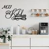Waterproof Vinyl Wall Stickers Minimalist Kitchen Stickers, PVC Decals with Handwritten Chef Hat Modern Nordic Decor And Egg Beater Design, Removable