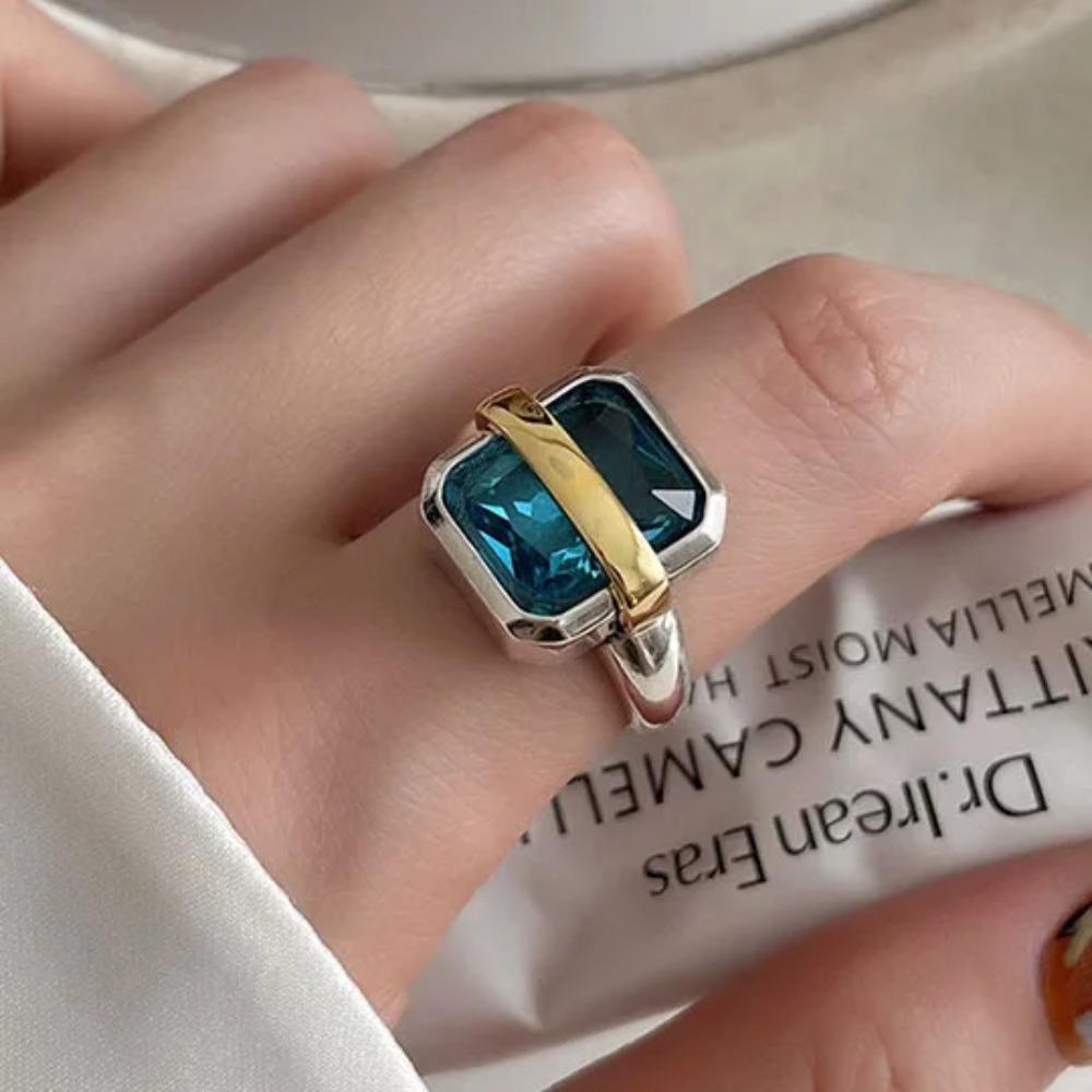 925 Silver Rings for Women Geometric Handmade Irregular Strip Ring Fashion Jewelry Gift