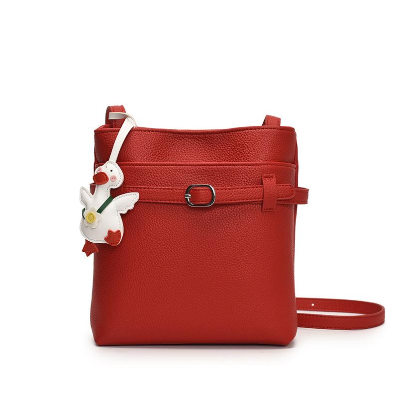 Simple bucket bag women's 2025 new trendy texture messenger bag versatile temperament shoulder bag