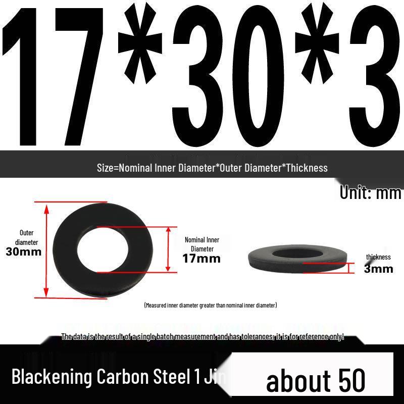 Blackened Thickened Oversized Metal Washer