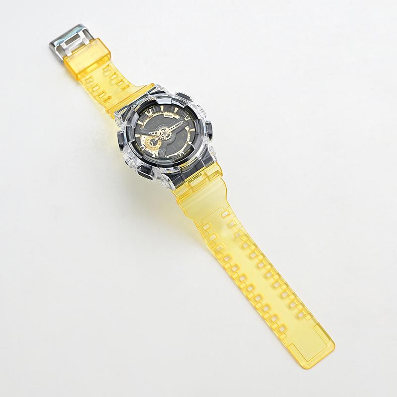 För Casio G-Shock GA-100/110/120 GD-100/110/120 GAX-100 GLS-100 Silikonarmband Boettsats Transparent Sportklocka Armband