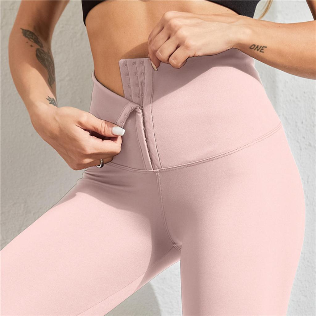 Pantalones de Yoga de Cintura Alta para Mujer Control de Abdomen Levantacola Sin Costuras Elásticos Leggings de Entrenamiento