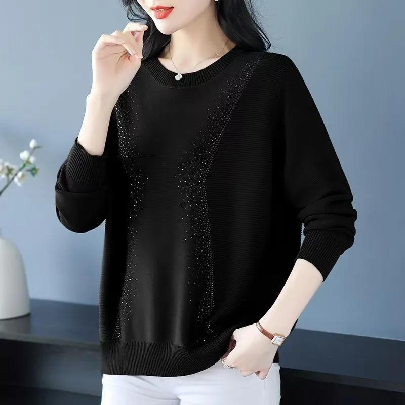 Spring and Autumn Sweater for Women Thickened Pullover Warm Knitted Sweater Long Sleeve Jumper Oversize Sweater Tops