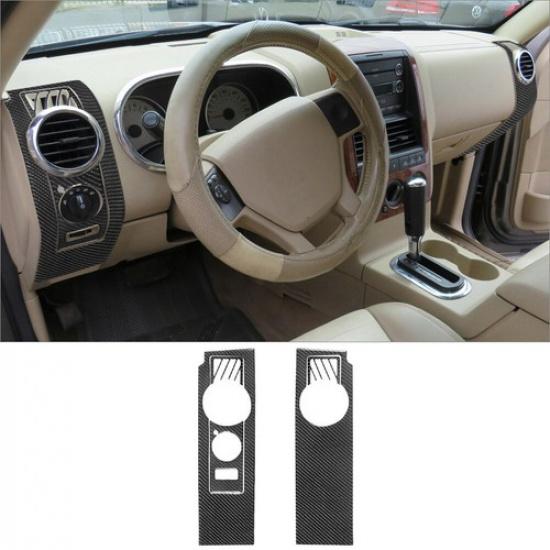 5 шт. Накладки на боковые воздуховоды салона из углеродного волокна для Ford Explorer 2008-2010